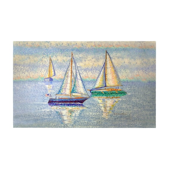 Betsy Drake Interiors Sailing By Door Mat 30x50