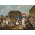 thumbnail image 3 of Agostino Brunias 24x18 Black Modern Framed Museum Art Print Titled - Linen Market, Dominica (circa 1780), 3 of 5
