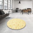 thumbnail image 3 of Ahgly Company Indoor Rectangle Abstract Sun Yellow Oriental Area Rugs, 5' x 8', 3 of 6
