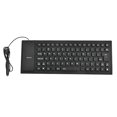 thumbnail image 1 of Visland 85Keys Foldable Soft Silicone Mute USB Wired Mini Keyboard Computer Accessory, 1 of 8