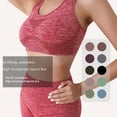 thumbnail image 2 of Ropa de yoga de cintura alta, pantalones de fitness de color melocotón, chaleco a prueba de golpes, sujetador deportivo ajustado, ropa interior, pantalones cortos de fitness, conjunto para mujer, 2 of 5