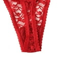 thumbnail image 6 of Xmarks Women's Low Rise Thongs T Back See Through Panties Sexy Seamless V-Shape Design Lace Thongs for Women 2 Pack S-2XL, 6 of 7
