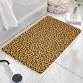 thumbnail image 3 of Yellow and Brown Of Cheetah Print Flannel Non Slip Door Rugs,Washable Door Mats Indoor,Decorative Door Mats,Dirt-Resistant and Absorbent Doormat for Entrance,Bedroom,Kitchen,Bathroom,23.5"x16", 3 of 5