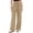 47#Camel, variant on Linen Pants for Women Wide Leg Palazzo Trousers Cotton Trendy Loose Summer Beach Pants with Pockets Camel 2XL