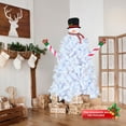 thumbnail image 6 of 6.5FT Lighted Artificial Christmas Tree with Snowman Tree Topper, White Pencil Pine Tree with 700 Branches, 140 LED Cool Color lights, 8 Modes for Xmas Holiday Winter Home Party Decorations, 6 of 8