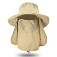 thumbnail image 1 of Sombrero para el sol al aire libre para hombres y mujeres, sombrero de pesca para senderismo con solapa para el cuello y la cara, funda protectora, 1 of 1