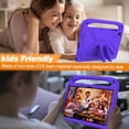 thumbnail image 4 of Allytech Galaxy Tab A9+ 11" Case for Kids, Soft EVA Rubber Shockproof Lightweight Handle Stand Bumper Cute Design Kids Friendly Case Cover for Samsung Galaxy A9 Plus 11" SM-X210 X215 X216 - Purple, 4 of 5