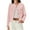 Pink, variant on Long Sleeve Women's Tweed Jackets Business Button Down Casual Cropped Blazer with Pockets