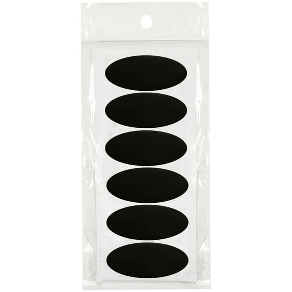 Wrapables® Set of 60 Oval Chalkboard Labels / Chalkboard Stickers (2.125" x 1") for Organizing, Labeling, Gift Tags, Drink / Wine Markers, and Weddings