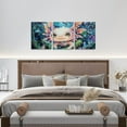 thumbnail image 4 of Hieng Cute Axolotl Canvas Wall Art for Bedroom Cartoon Salamander Picture Wall Decor Boys Girls Ocean Sealife Wall Art Kawaii Reptile Animal Sea Underwater World Wall Painting, 4 of 6