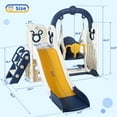 thumbnail image 3 of Arlopu Kids Slide & Swing Set, Large Toddler Slide Climber Playset w/ Ball & Basketball Hoop, Storage Space, Anti-Slip Steps, Indoor Outdoor Playground Toy for Boys & Girls 2+ Years, 3 of 8