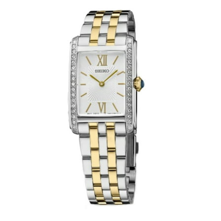 Seiko Essentials Women's Two Tone Silver Dial Quartz Watch SWR093