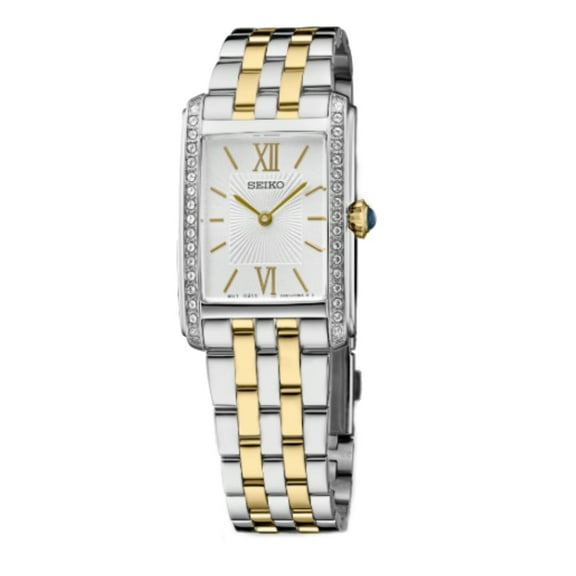 Seiko Essentials Women's Two Tone Silver Dial Quartz Watch SWR093