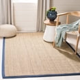 thumbnail image 2 of SAFAVIEH Natural Fiber Collection 6' x 9' Blue NF115E Border Herringbone Seagrass Area Rug, 2 of 2