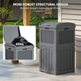 thumbnail image 6 of Patiowell 36 Gallon Hideaway Can Resin  Trash with Latch for Backyard, Deck, or Patio,Gray, 6 of 9
