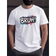 thumbnail image 1 of Camiseta cómoda y transpirable con estampado de grafiti BRUH para hombre, nueva camiseta informal de manga corta con cuello redondo para primavera y verano., 1 of 6