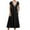 Black, variant on Sexlip Womens V Neck Pocket Loose Swing Midi Dress Soft Comfortable Casual Office Everyday Dress Black M