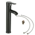 thumbnail image 2 of Grifo de agua fría y caliente Jadeshay Acero inoxidable Lavabo negro, 2 of 8