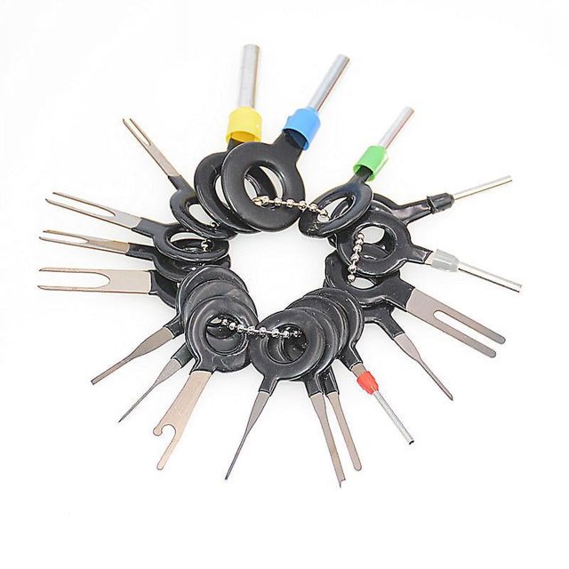 18 Pieces Car Unlocking Tool, Auto Terminals Removal Tool Set, Car Cable Connector Removal, Car Electrical Wiring Crimp Connector Pin Extractor Kit