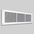 thumbnail image 3 of Air Return Grill 6″ x 24″ with 8" X 32"Faceplate – Decorative Linear Design HVAC Vent Cover, Cast Aluminum, Powder-Coated Repaintable Wall Ceiling Floor Grille (VR109), 3 of 6