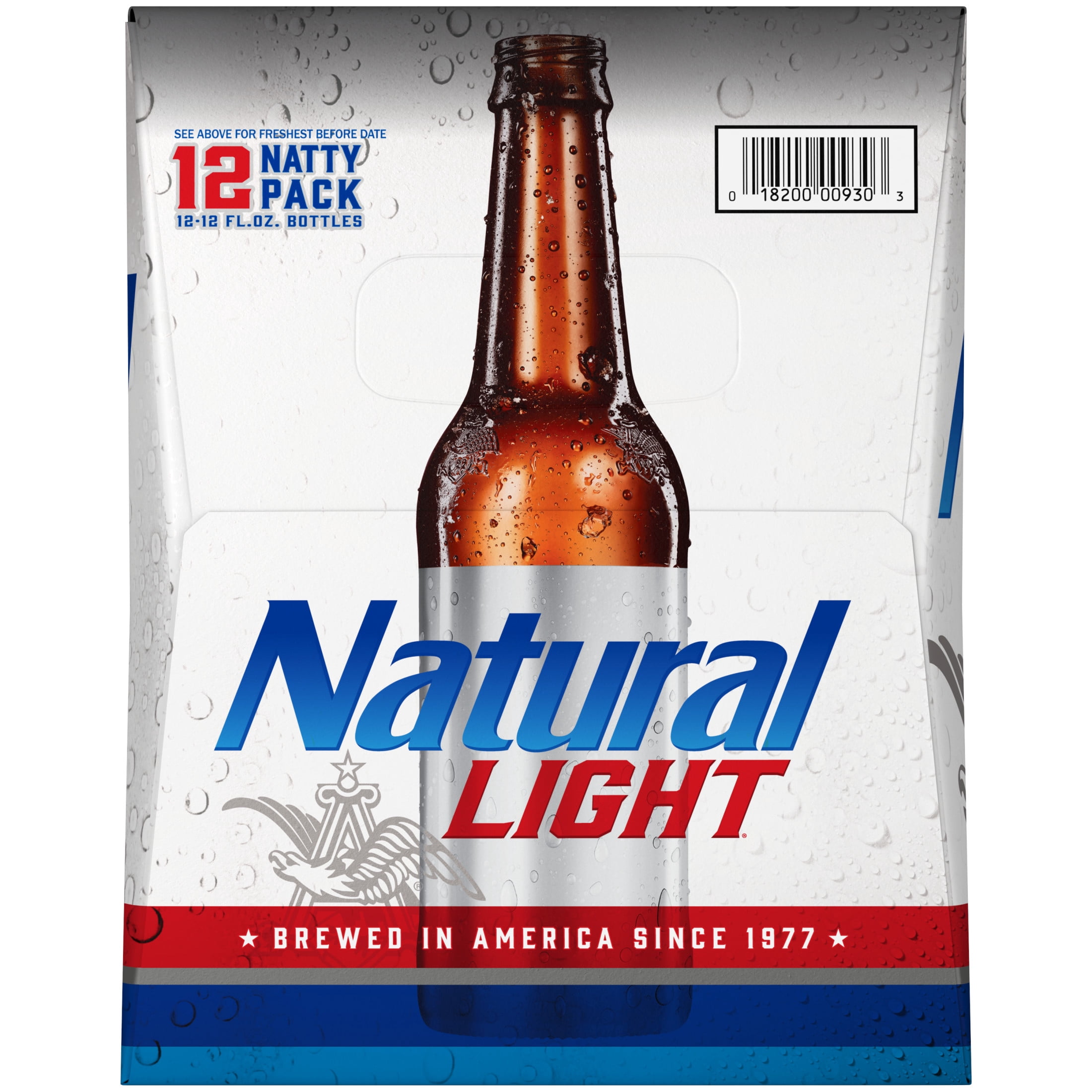 Natural Light American Lager Beer 12 pack 12 fl oz Glass Bottles 4.2% ABV