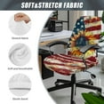 thumbnail image 6 of HELLHERO American Flag Print Office Chair Cover Stretch, Sunflower Print Desk Chairs Slipcover with Elastic Band, Dustproof Gaming Chair Cover Decorative, 6 of 7