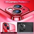 thumbnail image 3 of Crystal Clear Case for iPhone 14, [Not Yellowing] [Camera Protection] [Military Grade Drop Tested] Transparent Shockproof Protective Phone Case Soft Silicone Slim Cover, 6.1 inch, Red, 3 of 16