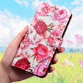 thumbnail image 2 of Colorful Mobile Phone Case for Women with Fashion Flower Pattern and Flip Cover Card Wallet Protective Mobile Phone Case with Credit Card Slot, Wallet Style Mobile Phone Ca, 2 of 5