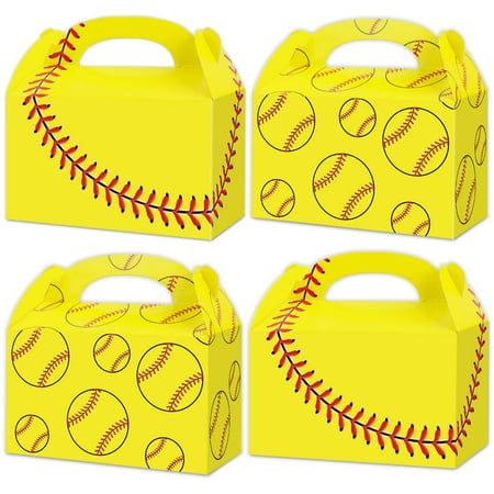 

gisgfim 12 Pcs Softball Party Gift Treat Box Softball Candy Goodie Favor Box for Softball Theme Birthday Baby Shower Party Favors Supplies Decorations