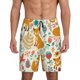 thumbnail image 1 of Fotbe Whimsical Fox Floral Garden Pantalones Cortos de Pijama para Hombre, Ropa de Dormir, Pantalones de Pijama Cortos para Hombre-3X-Large, 1 of 6