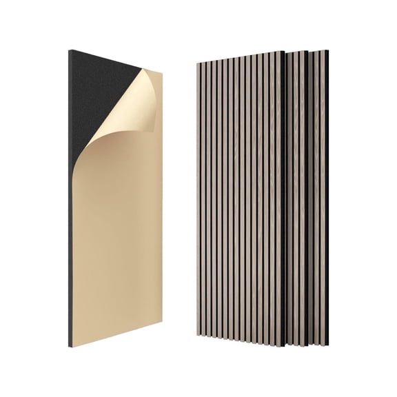Self Adhesive Acoustic Wall Panels, 3D Peel and Stick Wall Panels for Sound Insulation, 24 x 48 in, 4 Panels, Light