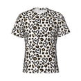 thumbnail image 4 of Qekee Heart Leopard Classic Fit T-Shirt Men's Shirt Men's Tight Short Sleeves for Exercise, Running, Mountaineering - Heart Leopard, 4 of 9