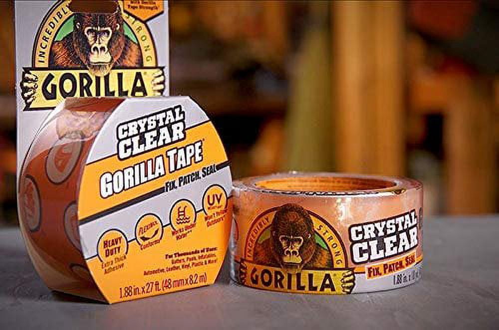 6-pack Gorilla Tape Clear Repair Tape - Strength Crystal Clear - 6 Pack, 1.88 In x 9 Yds — Residential Use, Standard Application