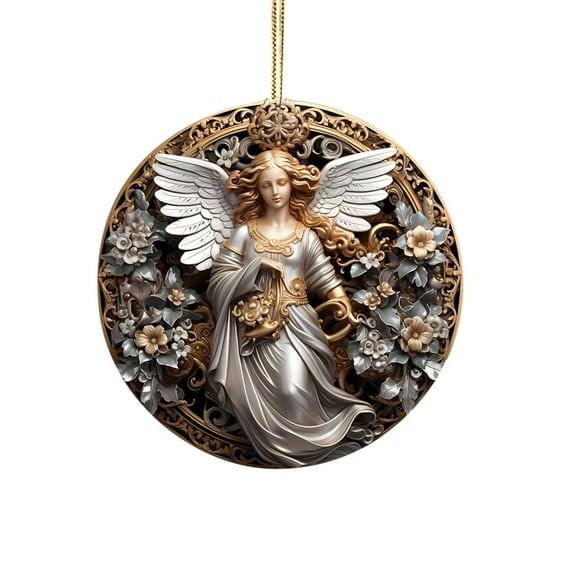 KCEHTA Nativity Christmas Ornaments, Christmas Angel Ornaments, Personalized Christmas Ornaments 2024 Christmas Gifts Pendants Christmas Tree Decorations for Home, Office and Car Decor
