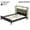 Black,Green, variant on King Size Bed Frame with Headboard, Premium Pine Wood Mid Century Modern Bed, Natural & Green Color, Sturdy Slat Support, Easy Assembly