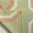 thumbnail image 4 of Safavieh Dhurries Alexis Geometric Area Rug, Green/Rust, 9' x 12', 4 of 8
