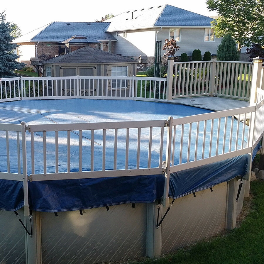 Eliminator Xtreme Pool Winter Cover, How To Cover Above Ground Pool With Deck For Winter