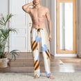 thumbnail image 6 of Lsque A Bee Print Men's Pajama Pants, Lounge Pant - Comfortable Home Wear,Elastic Waistband, Stylish Design-Large, 6 of 9