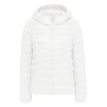 thumbnail image 4 of Lixiuxyad Down Jackets Packable Women Warm Lightweight Hooded Windproof Winter Coat With Recycled Insulation Winter Slim Short Hooded Warm White Down Coat Outerwear White, 4 of 4