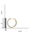 thumbnail image 2 of ANGARA Natural 2.2 Ct Round Sapphire Inside Out Hoop Earrings in 14K Yellow Gold for Women (Size-2.1mm) | September Birthstone, Anniversary, Jewelry Gift for Women | Natural Blue Sapphire Earrings, 2 of 7