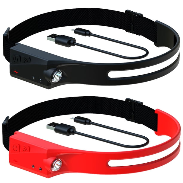 Linterna frontal con estilo Linterna frontal LED recargable 230 ° Linterna frontal de haz brillante para adultos Zhivalor CPB-US-XD1833-5
