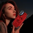 thumbnail image 7 of Designed for Samsung Galaxy A16 5G/4G Armor Case with Camera Cover Stand, Shockproof Protection, Support Magnetic Wireless Charger Rugged Cover for A16 5G/4G, Support Car Magnetic Holder - Red, 7 of 7