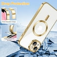 thumbnail image 5 of Entronix Magnetic Clear Case for iPhone 14, Slim Fit, Anti-Drop Shockproof, Gold, 5 of 9