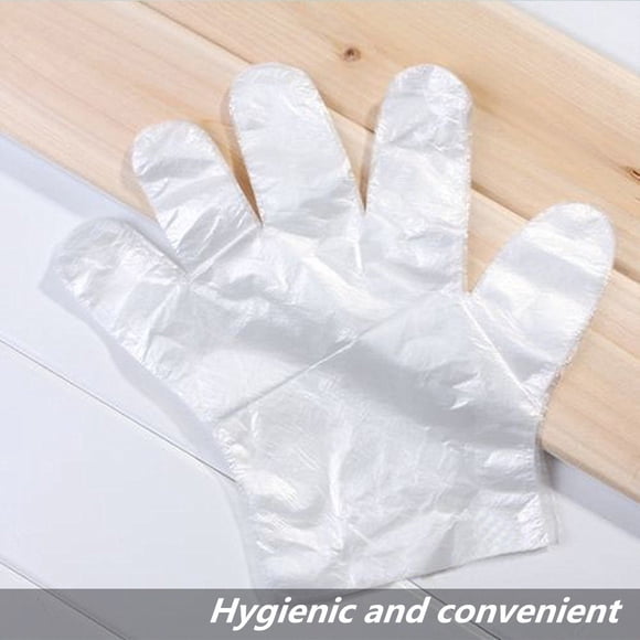 Dpityserensio 50/100 Pcs Gants Jetables en Plastique Restaurant Service à Domicile Traiteur Hygiène