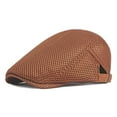 thumbnail image 4 of Riforla Women Summer Thin Retro Hollow Mesh Breathable Adjustable Sun Cap Womens Hats Brown, 4 of 4