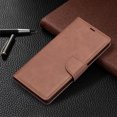 thumbnail image 4 of Wallet Case for Samsung S22 Ultra, Retro Solid Color Premium Leather Credit Card Holder Wallet RFID Blocking Case with Wrist Strap Stand Magnetic Flip Cover for Samsung Galaxy S22 Ultra, Brown, 4 of 9