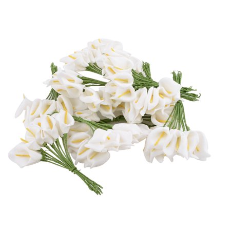 - Wedding Candy Box Note Book Gift Ornament Artificial Flower White 12pcs