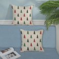 thumbnail image 5 of Christmas Pillow Covers 18x18 Inch 2 Pcs Red Green Black Christmas Tree Decor Throw Pillows Winter Xmas Holiday Outdoor Farmhouse Decoration Pillowcase Linen Cushion Cover for Couch Sofa Bed, 5 of 6