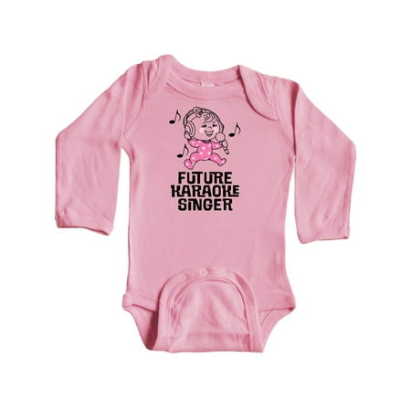 

Inktastic Future Karaoke Singer Girls Gift Baby Girl Long Sleeve Bodysuit