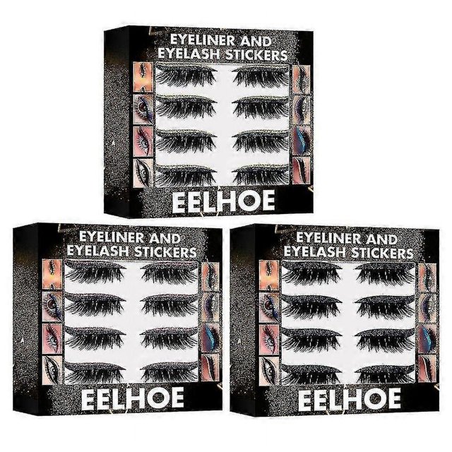 Pegatinas autoadhesivas para pestañas, sombras de ojos, delineador de ojos con purpurina de 7 colores, sin pegamento, pegatinas autoadhesivas para maquillaje de ojos y pestañas postizas | 8164518179